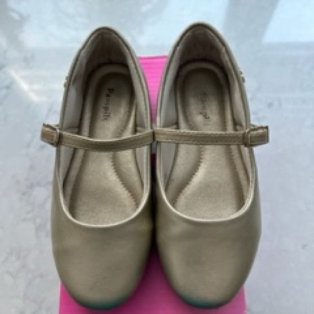 Pampili Toddler Girl's Shoe, Size 10.5, Gold (matte)